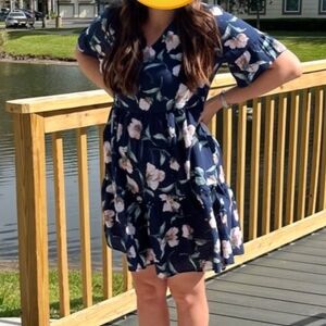 Floral Navy Dress